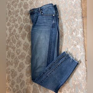 jeans with stripe on side!! size 6, waist 28